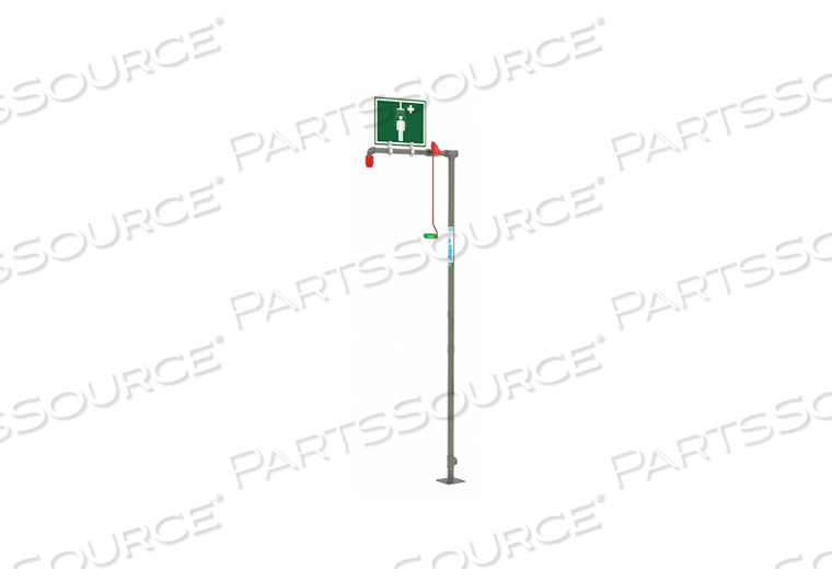 EMERGENCY SHWR FLOOR 1-1/4 IN NPT SS by Hughes Safety Showers