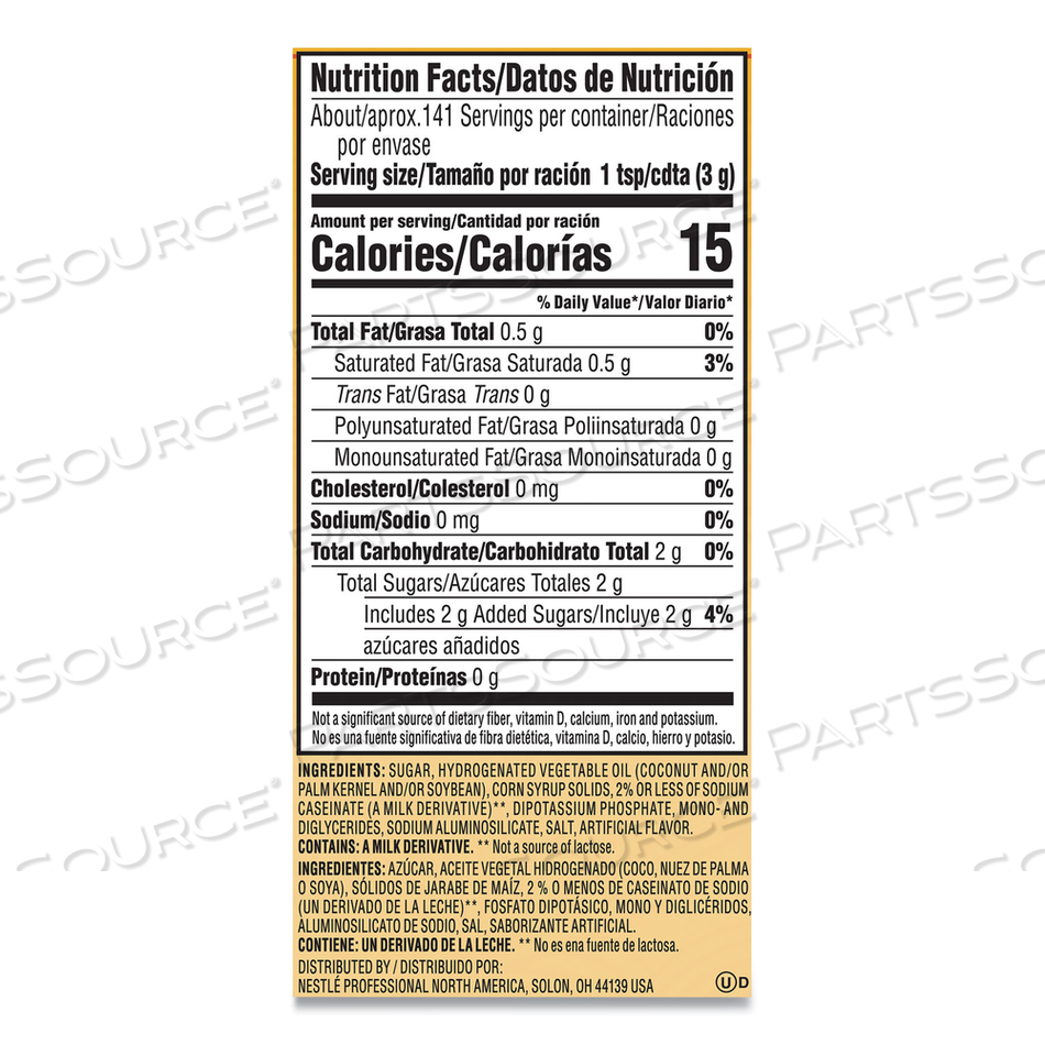 HAZELNUT CREAMER POWDER, 15OZ PLASTIC BOTTLE by Coffee-Mate