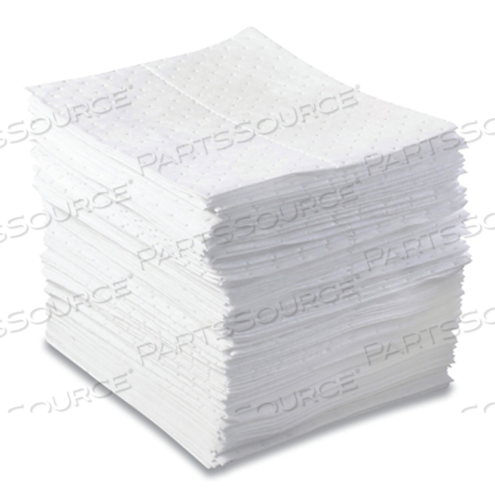 OIL-ONLY SORBENT PAD, HEAVY-WEIGHT, ABSORBS 20.5 GAL, 15 IN X 17 IN by Anchor Industries