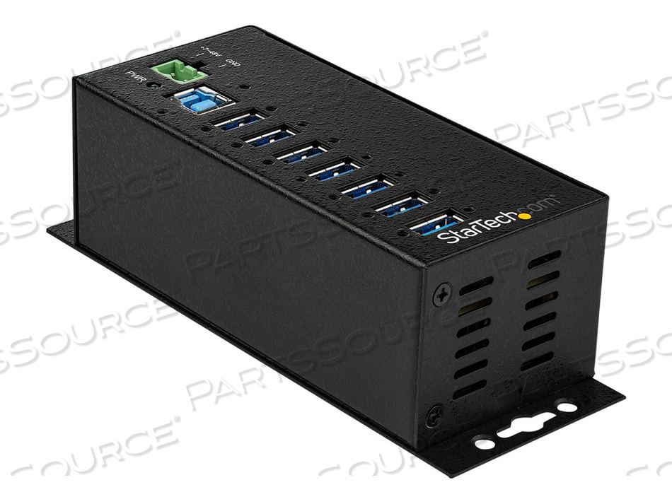 7 PORT USB HUB WITH POWER ADAPTER, SURGE PROTECTION, METAL INDUSTRIAL USB 3.0 DATA TRANSFER HUB, DIN RAIL, WALL OR DESK MOUNTABLE, HIGH SPEE by StarTech.com Ltd. 7 PORT USB HUB WITH POWER ADAPTER, SURGE PROTECTION, METAL INDUSTRIAL USB 3.0 DATA TRANSFER HUB, DIN RAIL, WALL OR DESK MOUNTABLE, HIGH SPEE by StarTech.com Ltd.