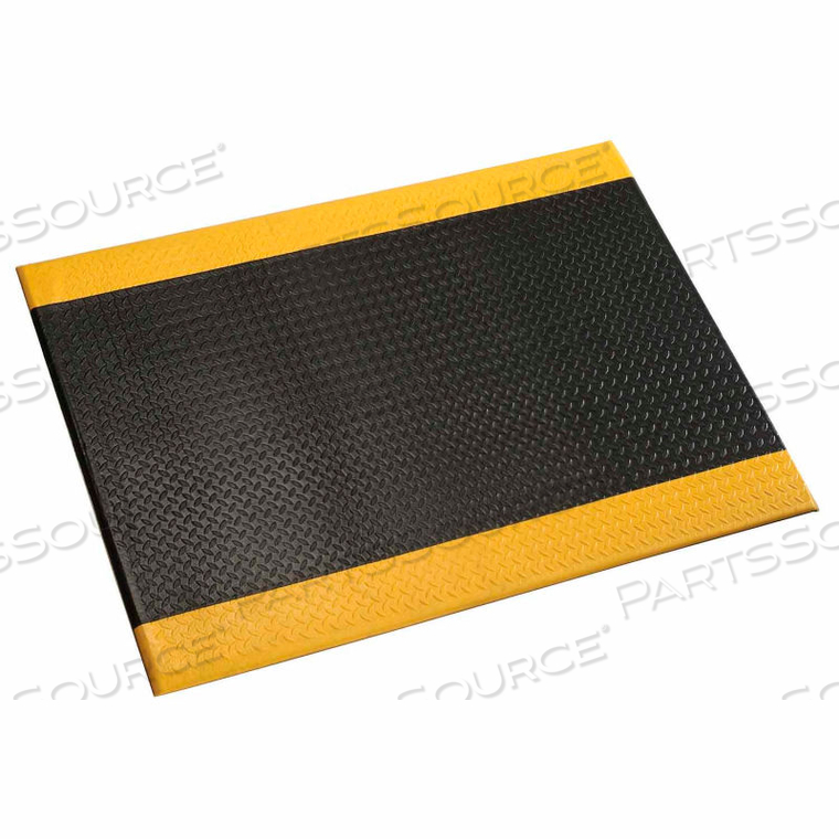 DIAMOND DELUXE SOFT FOOT MAT 1/2" THICK 3' X UP TO 60' BLACK/YELLOW BORDER by Apache Inc. DIAMOND DELUXE SOFT FOOT MAT 1/2" THICK 3' X UP TO 60' BLACK/YELLOW BORDER by Apache Inc.