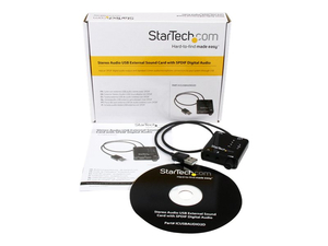 USB STEREO AUDIO ADAPTER EXTERNAL SOUND CARD W/ SPDIF DIGITAL - SOUND CARD - 24-BIT - 96 KHZ - STEREO - USB 2.0 by StarTech.com Ltd. USB STEREO AUDIO ADAPTER EXTERNAL SOUND CARD W/ SPDIF DIGITAL - SOUND CARD - 24-BIT - 96 KHZ - STEREO - USB 2.0 by StarTech.com Ltd.