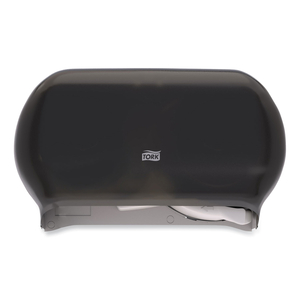 TWIN STANDARD ROLL BATH TISSUE DISPENSER, 12.75 X 5.57 X 8.25, SMOKE by Tork TWIN STANDARD ROLL BATH TISSUE DISPENSER, 12.75 X 5.57 X 8.25, SMOKE by Tork