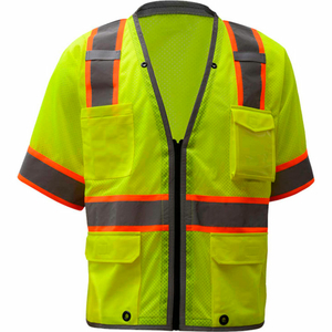 2701, CLASS 3, HEAVY DUTY SAFETY VEST, LIME, 4XL by GSS Safety LLC