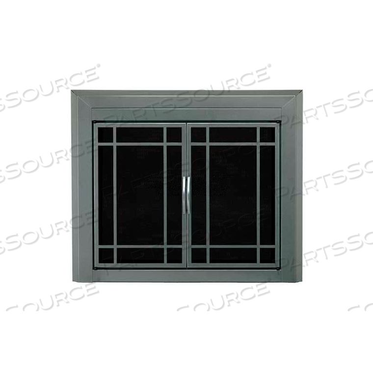 EDINBURG FIREPLACE GLASS DOOR GUNMETAL 37-1/2"L X 33"H 