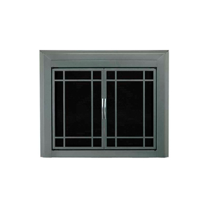 EDINBURG FIREPLACE GLASS DOOR GUNMETAL 37-1/2"L X 33"H by Pleasant Hearth