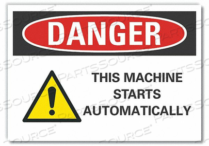 DANGER SIGN 14 W X 10 H 0.001 THICK by Lyle Signs Inc. DANGER SIGN 14 W X 10 H 0.001 THICK by Lyle Signs Inc.