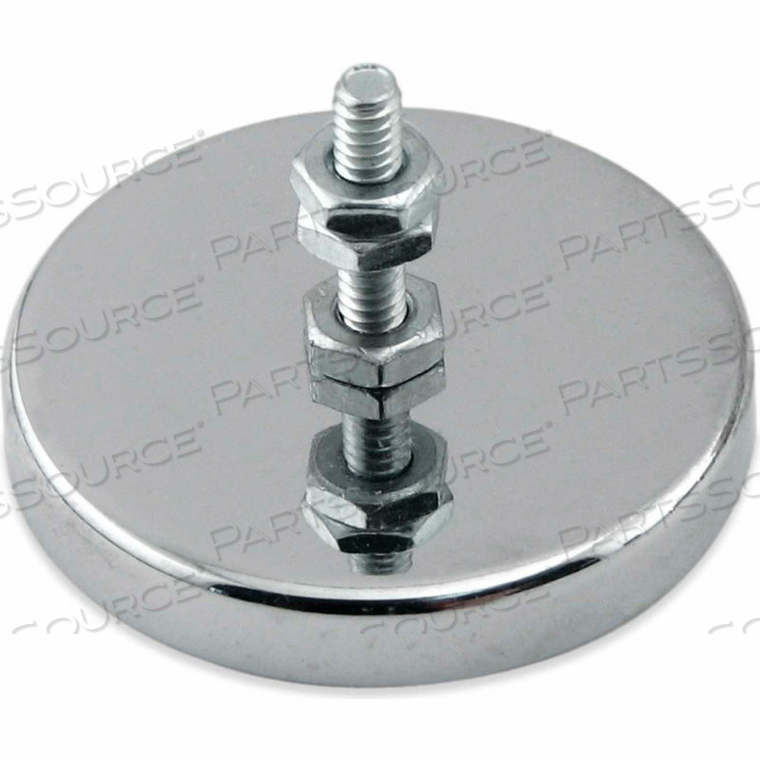 CERAMIC MOUNT-IT MAGNET WITH ATTACHED SCREW AND NUTS 35 LBS. PULL CHROME by Master Magnetics, Inc. (The Magnet Source)