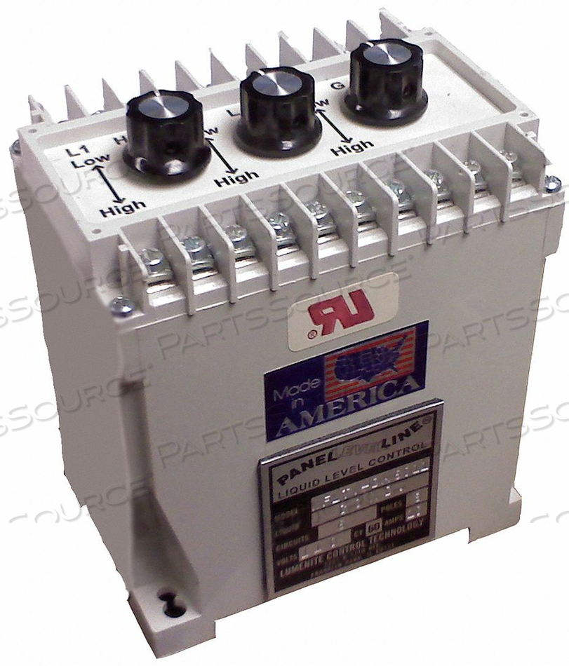DIN MOUNT LEVEL CONTROL 3 RELAY 24VAC by Lumenite Control Technology, Inc.