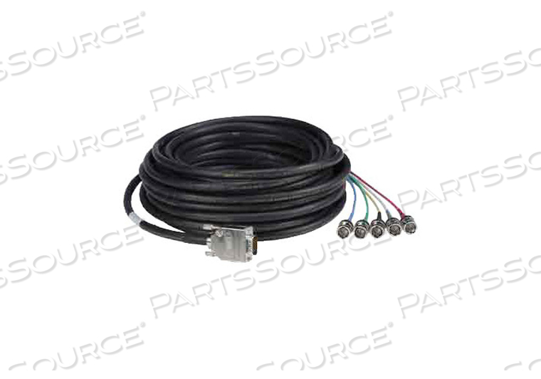 PLENUM RATED VGA ADAPTER CABLE, 26 AWG CABLE, 5 BNC MALE, 5 BNC MALE, PVC, MEETS ROHS, 50 FT 