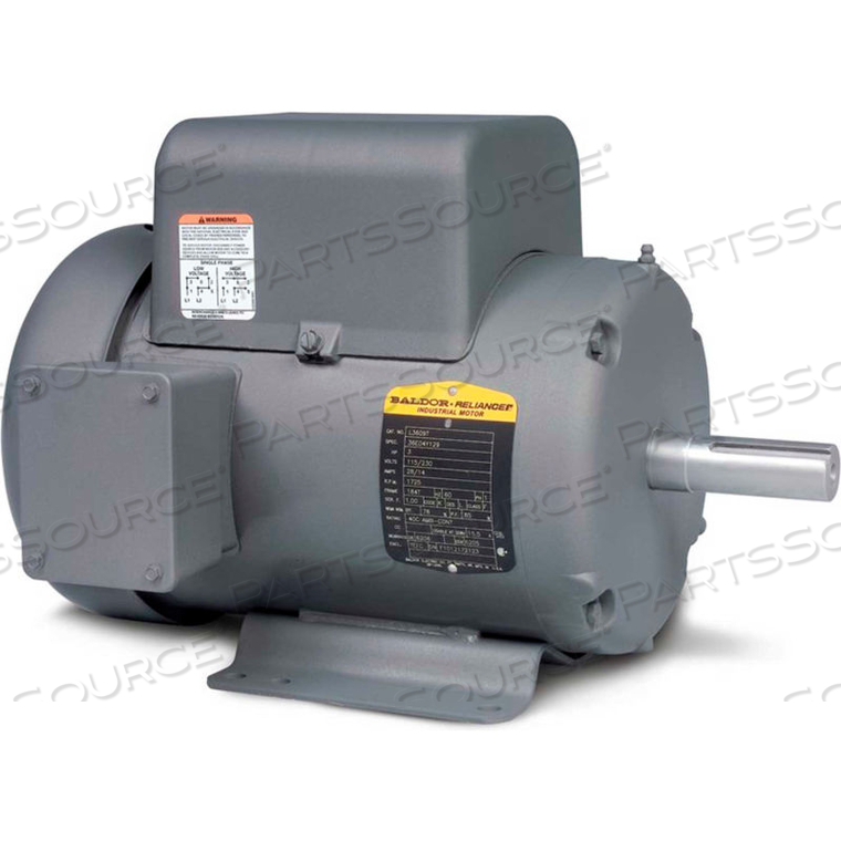 MOTOR, 2HP, 1425RPM, 1PH, 50HZ, 182T, 3634LC, TEFC, F1 by BALDOR