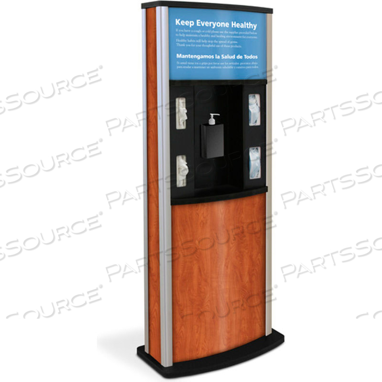 SERIES 900 DELUXE INFECTION CONTROL KIOSK, CHERRY by Braeside Holdings LLC SERIES 900 DELUXE INFECTION CONTROL KIOSK, CHERRY by Braeside Holdings LLC