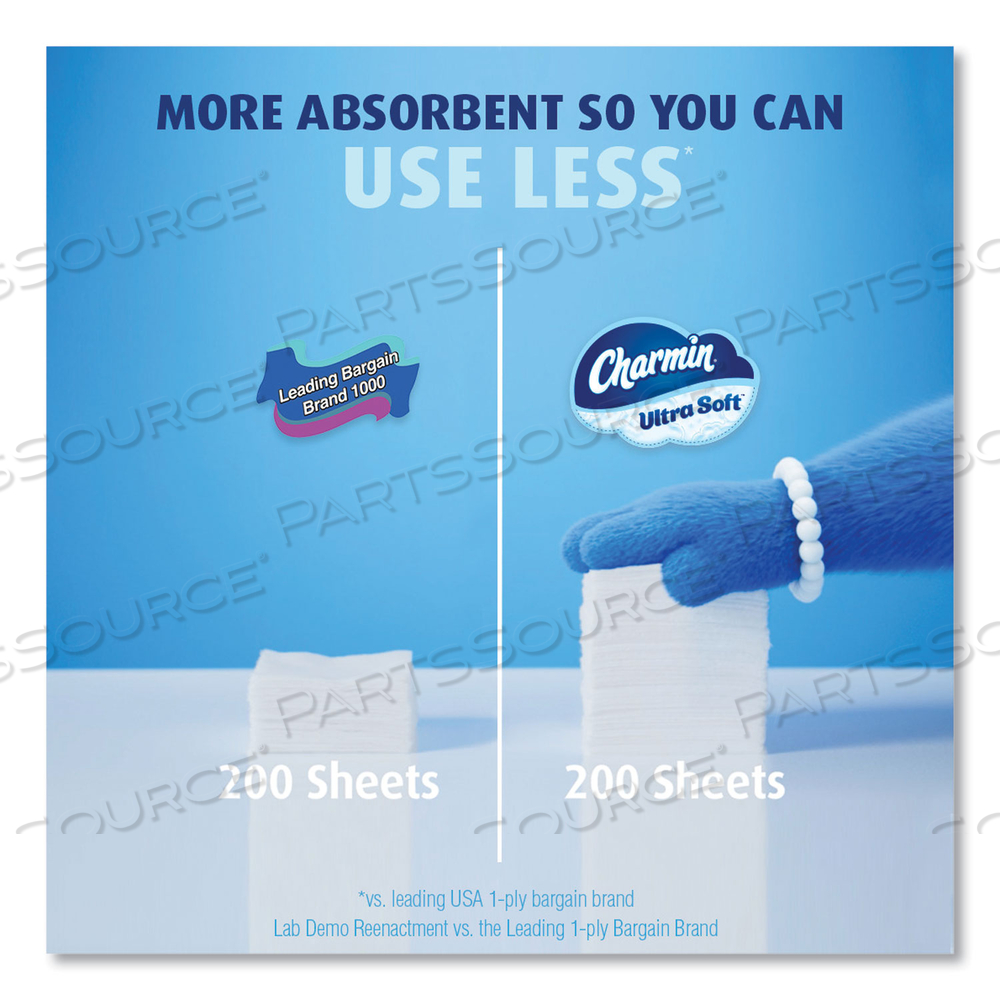 ULTRA SOFT BATHROOM TISSUE, MEGA ROLL, SEPTIC SAFE, 2-PLY, WHITE, 224 SHEETS/ROLL by Charmin