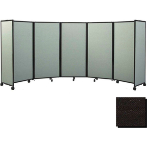 PORTABLE MOBILE ROOM DIVIDER, 6'10"X25' FABRIC, BLACK by Versare Solutions, Inc.