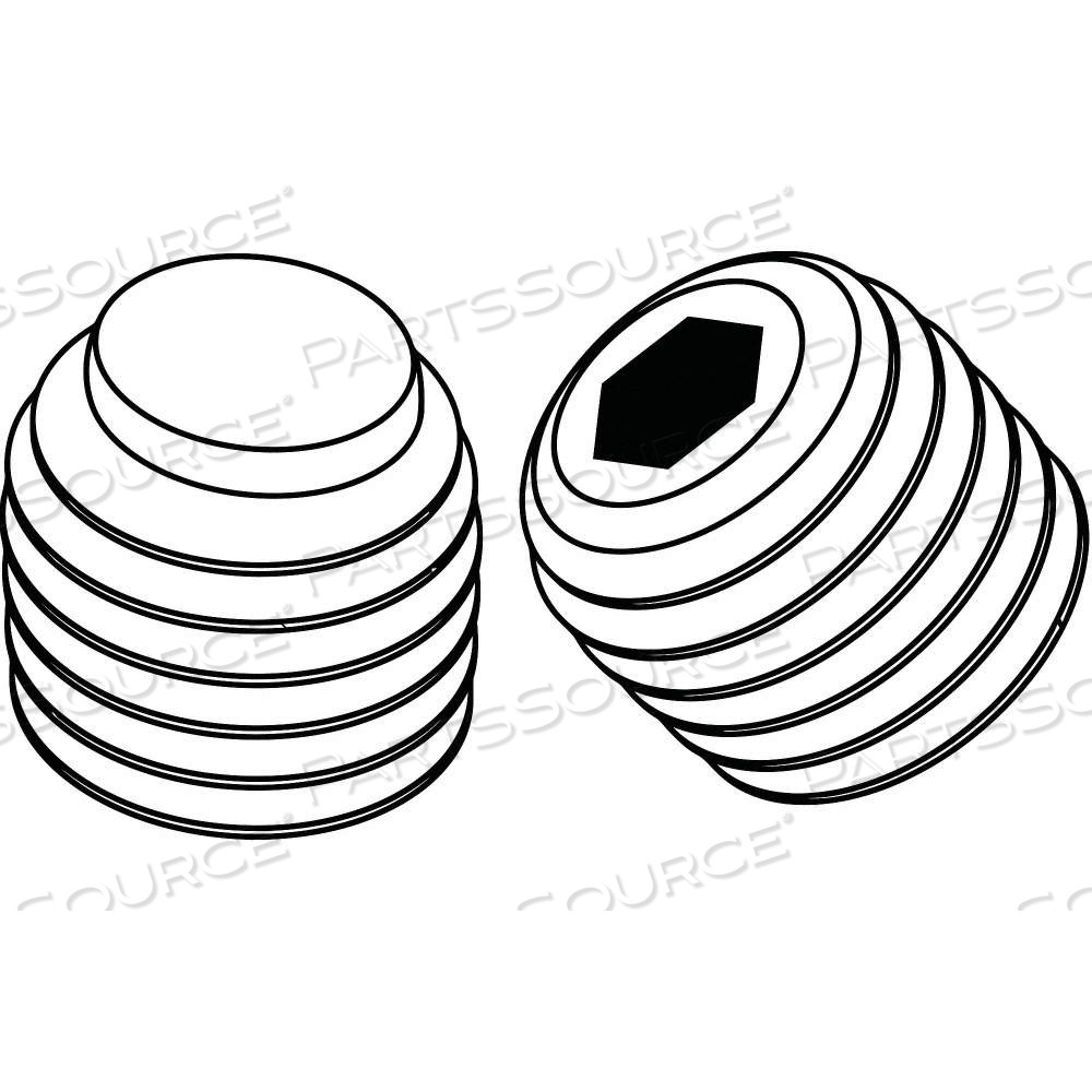 SOCKET SET SCREW, #10-32 THREAD SIZE, 3/16 IN OVERALL LG, 1/2 DOG PT, ALLOY STEEL, SOCKET by Approved Vendor