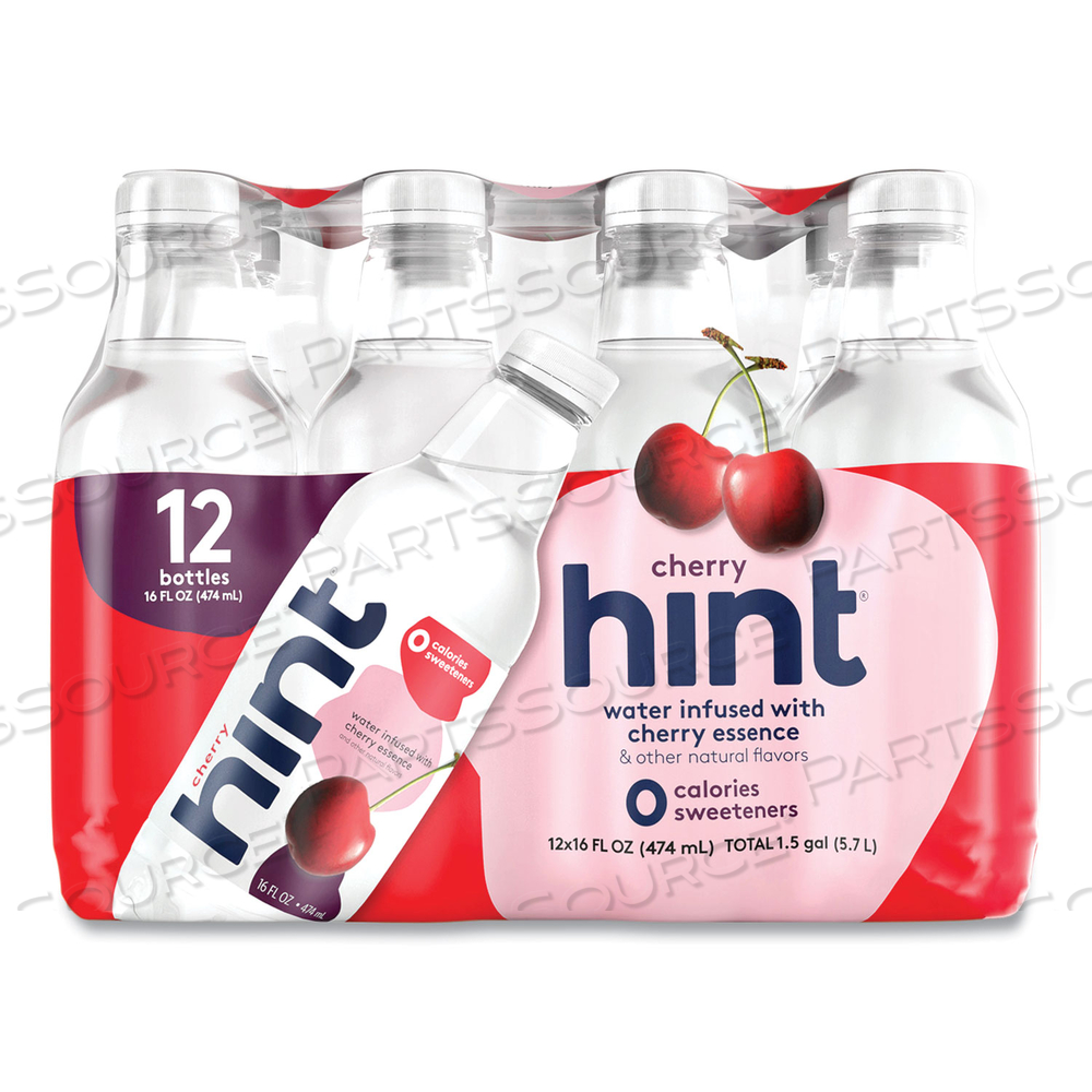 FLAVORED WATER, CHERRY, 16 OZ BOTTLE by hint FLAVORED WATER, CHERRY, 16 OZ BOTTLE by hint