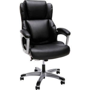 ESSENTIALS SERIES ERGONOMIC EXECUTIVE BONDED LEATHER OFFICE CHAIR - BLACK by OFM Inc