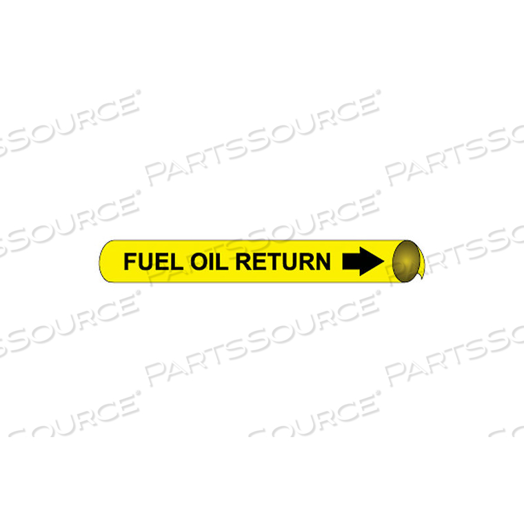 PRECOILED AND STRAP-ON PIPE MARKER - FUEL OIL RETURN 