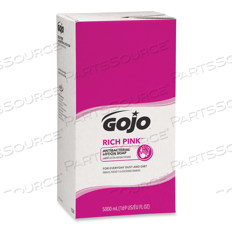 RICH PINK ANTIBACTERIAL LOTION SOAP REFILL, FLORAL, 5,000 ML by Gojo RICH PINK ANTIBACTERIAL LOTION SOAP REFILL, FLORAL, 5,000 ML by Gojo