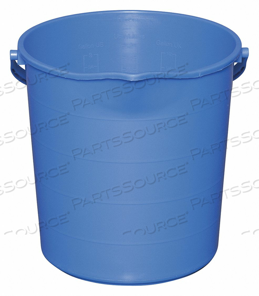 J4755 PAIL 3 GAL. POLYPROPYLENE 12-1/2 L BLUE by Tough Guy