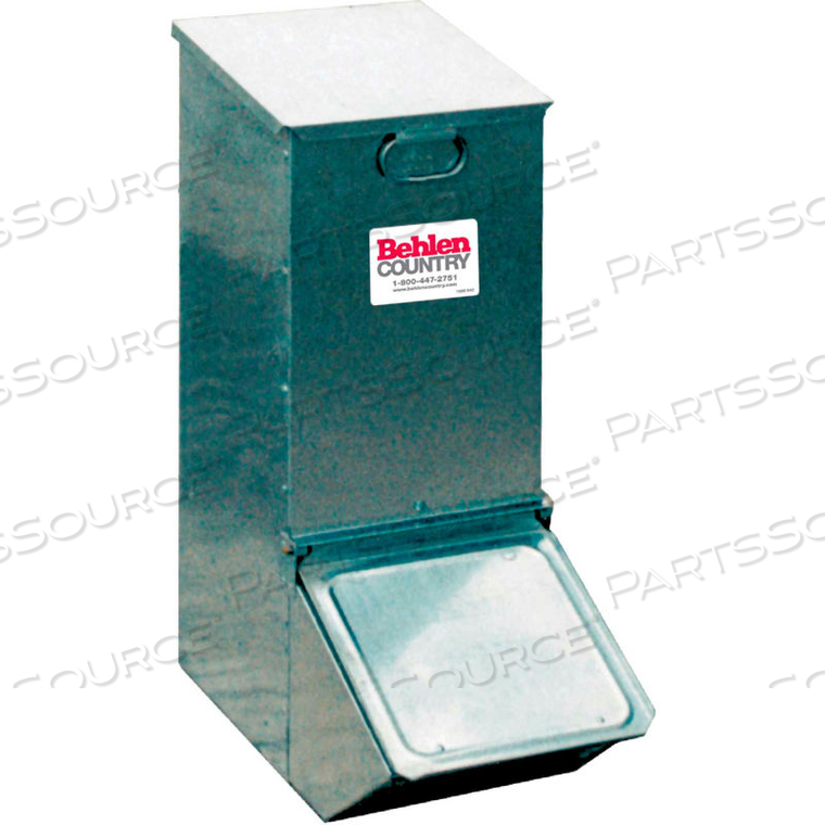 1 DOOR ECONOMY HOG FEEDER WITH TROUGH FEED ADJUSTMENT CONTROL 12"L X 22"W X 28"H by Behlen Mfg. 1 DOOR ECONOMY HOG FEEDER WITH TROUGH FEED ADJUSTMENT CONTROL 12"L X 22"W X 28"H by Behlen Mfg.