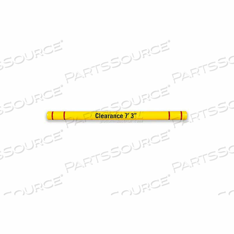 CLEARANCE BAR, 7"DIA. X 80"L, YELLOW W/GRAPHICS 