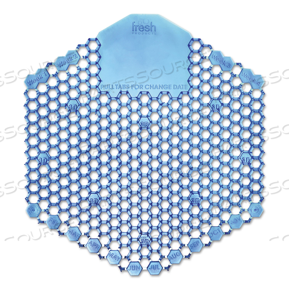 WAVE 3D URINAL DEODORIZER SCREEN, COTTON BLOSSOM SCENT, BLUE by Fresh Products WAVE 3D URINAL DEODORIZER SCREEN, COTTON BLOSSOM SCENT, BLUE by Fresh Products