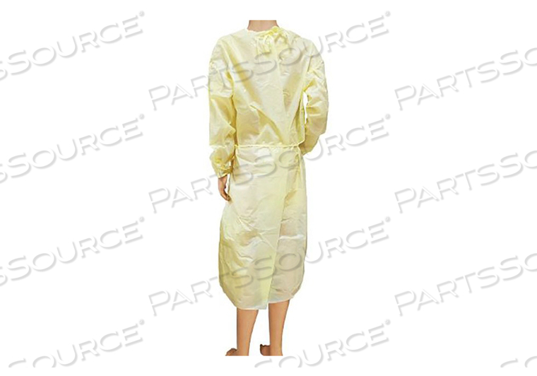 PROTECTIVE PROCEDURE GOWN X-LARGE YELLOW NONSTERILE AAMI LEVEL 1 DISPOSABLE (10/BG) by Cypress