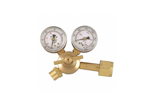 LIGHT DUTY CARBON DIOXIDE FLOW GAUGE REGULATOR, 0 TO 38 SCFH, FORGED BRASS, CGA-320 INLET, 5/8 IN-18 OUTLET, RH FEMALE OUTLET, 3000 PSI, 18  by Airgas Safety Products