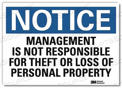 NOTICESIGN REFLECSELFADHVINYL 10INWX7INH by Lyle Signs Inc. NOTICESIGN REFLECSELFADHVINYL 10INWX7INH by Lyle Signs Inc.