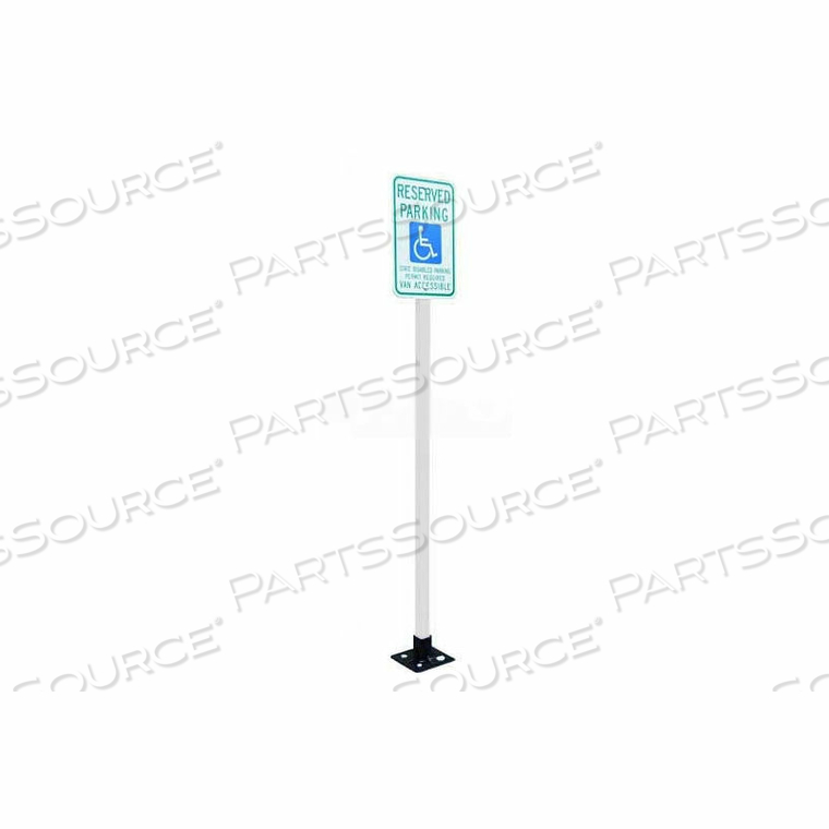 X-TUBE 78" SIGN POST, WHITE by Pexco LLC
