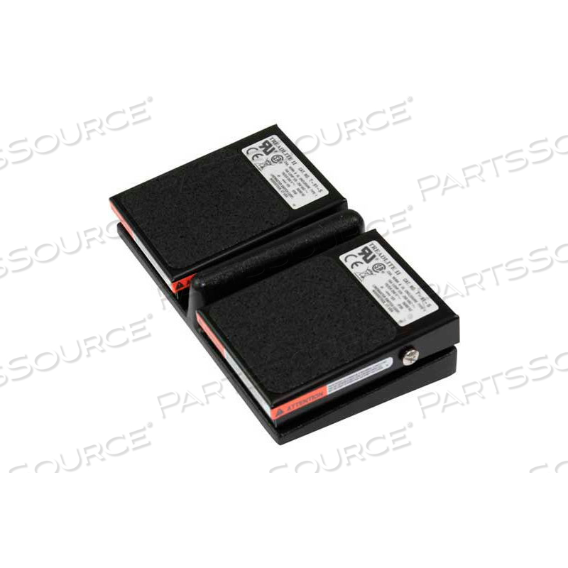 TREADLITE II TWIN FOOT SWITCH, MOMENTARY, BLACK, STEEL by Linemaster Switch Corporation