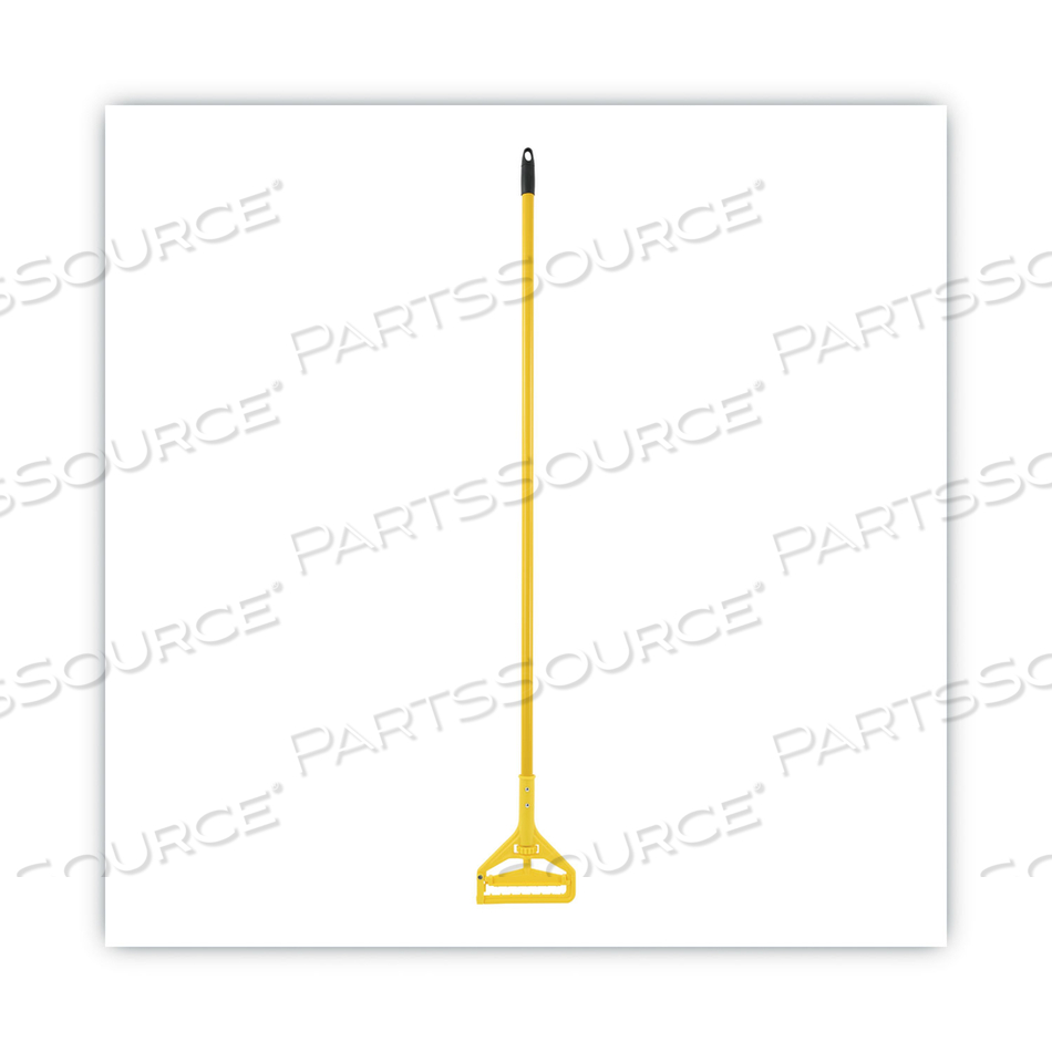 QUICK CHANGE SIDE-LATCH PLASTIC MOP HEAD HANDLE, 60" ALUMINUM HANDLE, YELLOW by Boardwalk