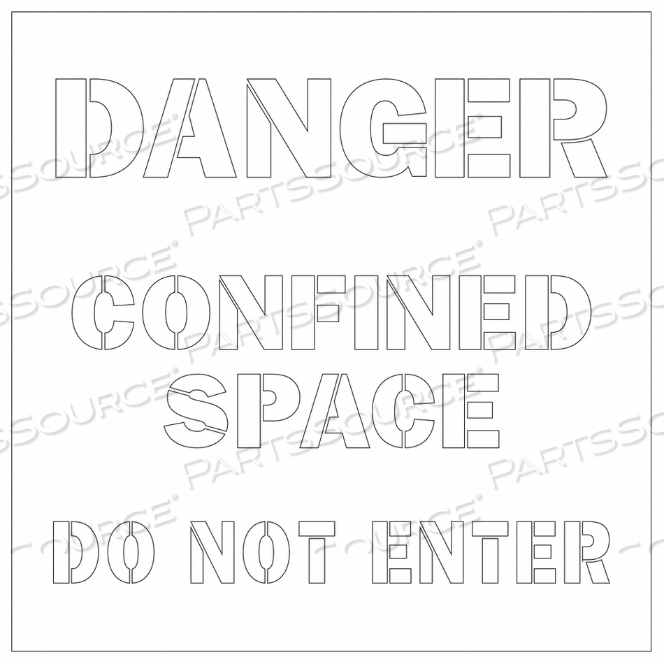 STENCIL DNGER CONFINED SPACE DO NOT ENTR by Electromark STENCIL DNGER CONFINED SPACE DO NOT ENTR by Electromark