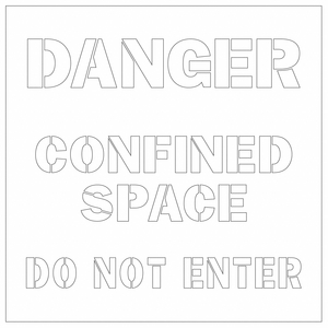 STENCIL DNGER CONFINED SPACE DO NOT ENTR by Electromark