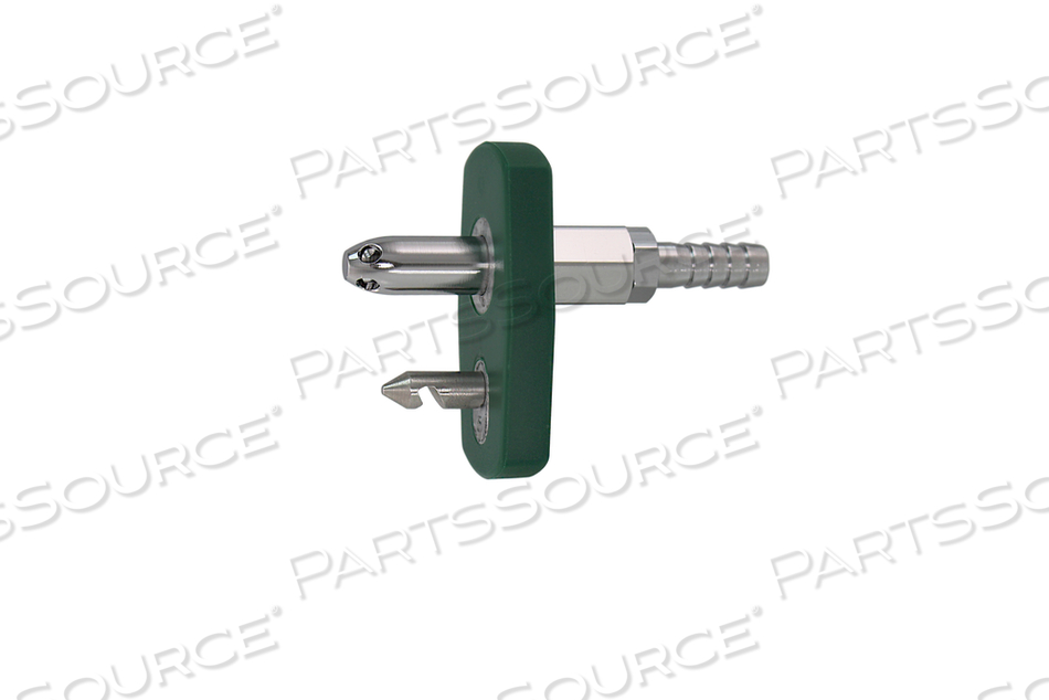 QUICK CONNECT ADAPTER, MALE X 1/4 IN HOSE BARB, GREEN, OXYGEN by Bay Corporation