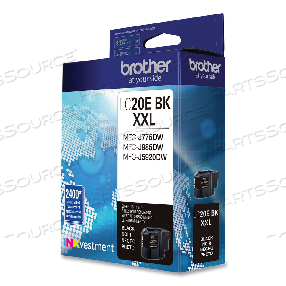 LC20EBK INKVESTMENT SUPER HIGH-YIELD INK, 2,400 PAGE-YIELD, BLACK by Brother LC20EBK INKVESTMENT SUPER HIGH-YIELD INK, 2,400 PAGE-YIELD, BLACK by Brother