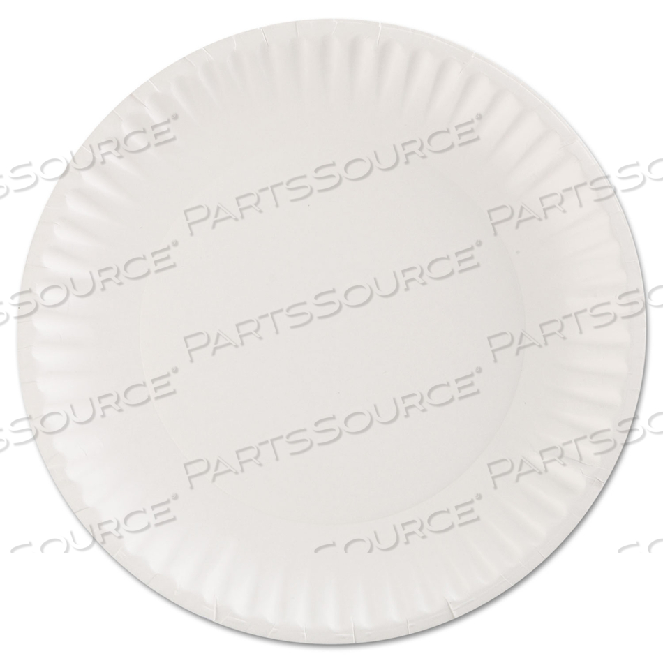 PAPER PLATES, 9" DIA, WHITE by AJM Packaging Corporation