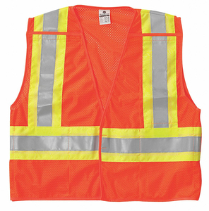 VEST ANSI 2 S ORANGE/RED POLYESTER MESH by ML Kishigo