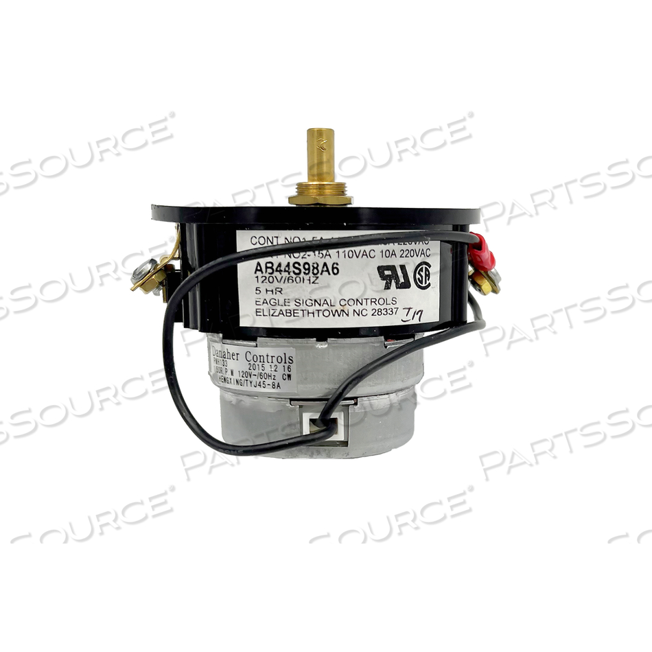 BECKMAN AIRFUGE TIMER. 5 HR. TIMING, 115V, NEW STYLE ROUND SHAPE WITH RING CONNECTORS 