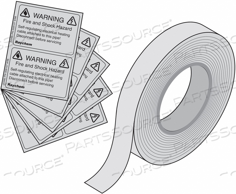 APPLICATION TAPE 66' 10 ELEC TRACE LABLS by Raychem