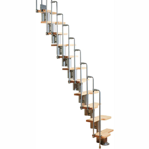 KARINA MODULAR STAIRCASE KIT, (90-15/16" TO 110-1/4"), 24" TREAD, GRAY by Arke Inc