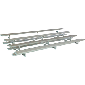 4 ROW UNIVERSAL LOW RISE TIP N ROLL ALUMINUM BLEACHER, 9' LONG, DOUBLE FOOTBOARD by Gt Grandstands By Ultraplay 4 ROW UNIVERSAL LOW RISE TIP N ROLL ALUMINUM BLEACHER, 9' LONG, DOUBLE FOOTBOARD by Gt Grandstands By Ultraplay