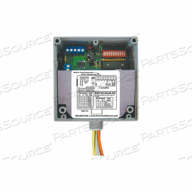 BACNET ENCLOSED RELAY, 20A, SPDT, 24VAC/DC/208-277VAC, W/1 DIGITAL INPUT by RIB