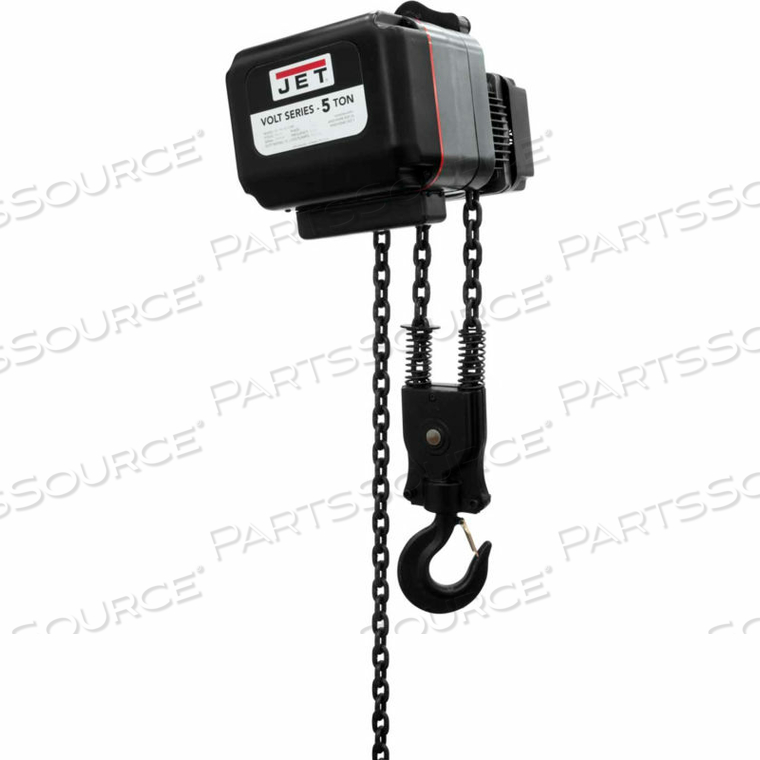 VOLT 5 TON ELECTRIC CHAIN HOIST, 15' LIFT, 0-12FPM, 230V 