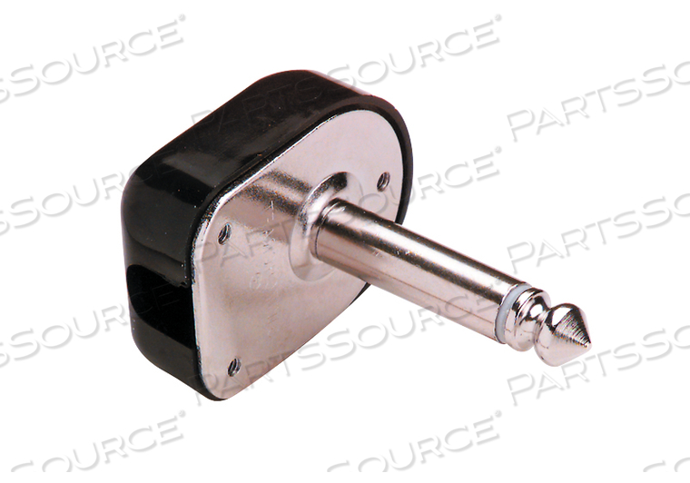 PHONE PLUG, 1/4 IN, PLASTIC ANGLE CAP, BLACK by Crest Healthcare