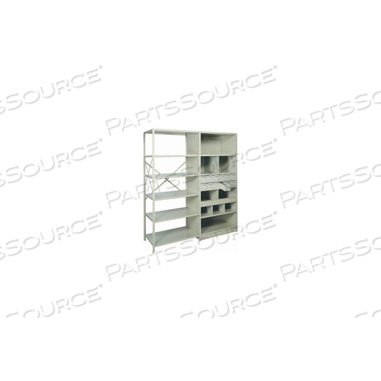 SWINGING DOORS FOR SHELVING, 36"WX84"H - FOR T-POST GRAY by Lyon