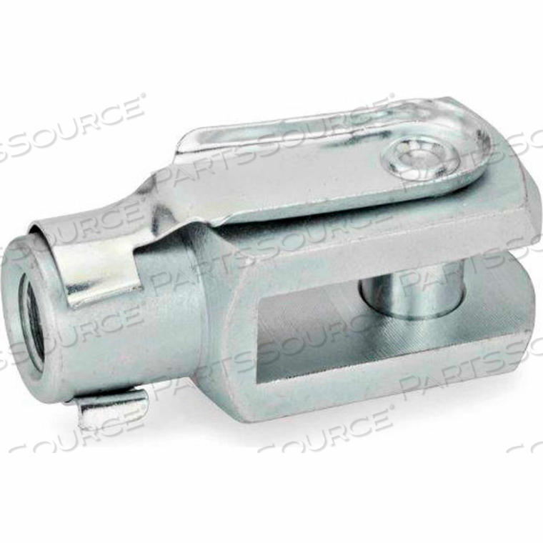 WN 751 CLEVIS FORK JOINTS, STEEL, W/ SNAP-ON SPRING PIN, ZINC PLTD, 1/4 X 28, 15/16" OAL by J.W. Winco