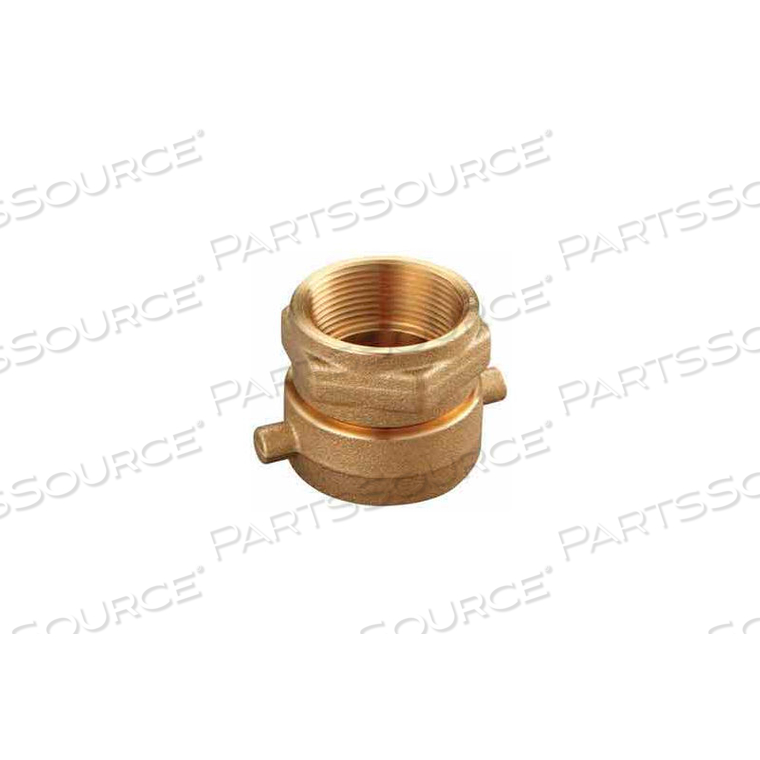 FIRE HOSE DOUBLE FEMALE SOLID ADAPTER - 2-1/2 NH X 2-1/2 IN. NPT - BRASS 