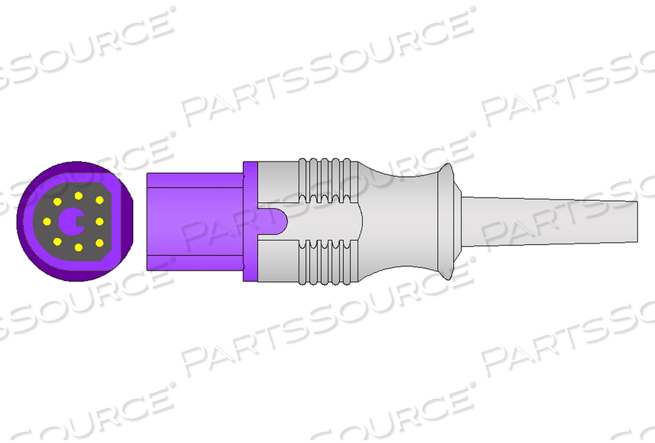 9.8 FT 8 PIN D SUB SPO2 ADAPTER CABLE 